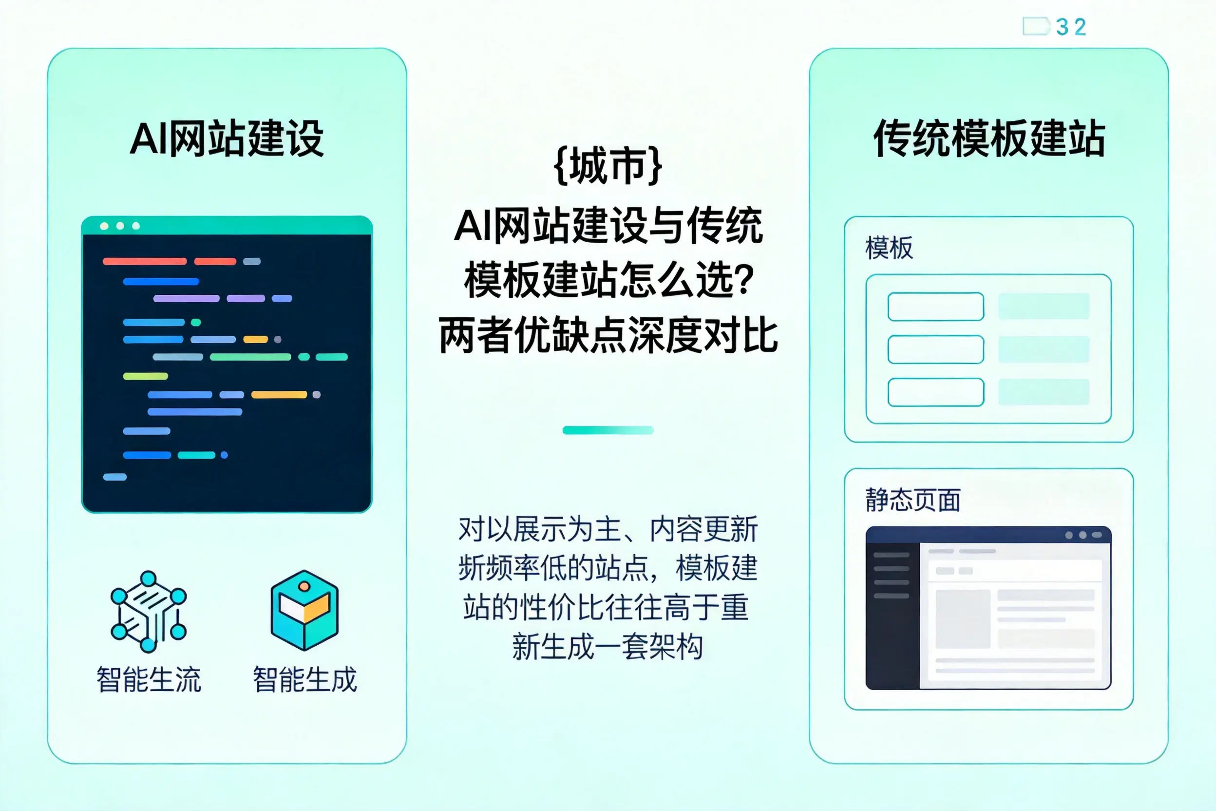 琼中AI网站建设与传统模板建站怎么选?两者优缺点深度对比
