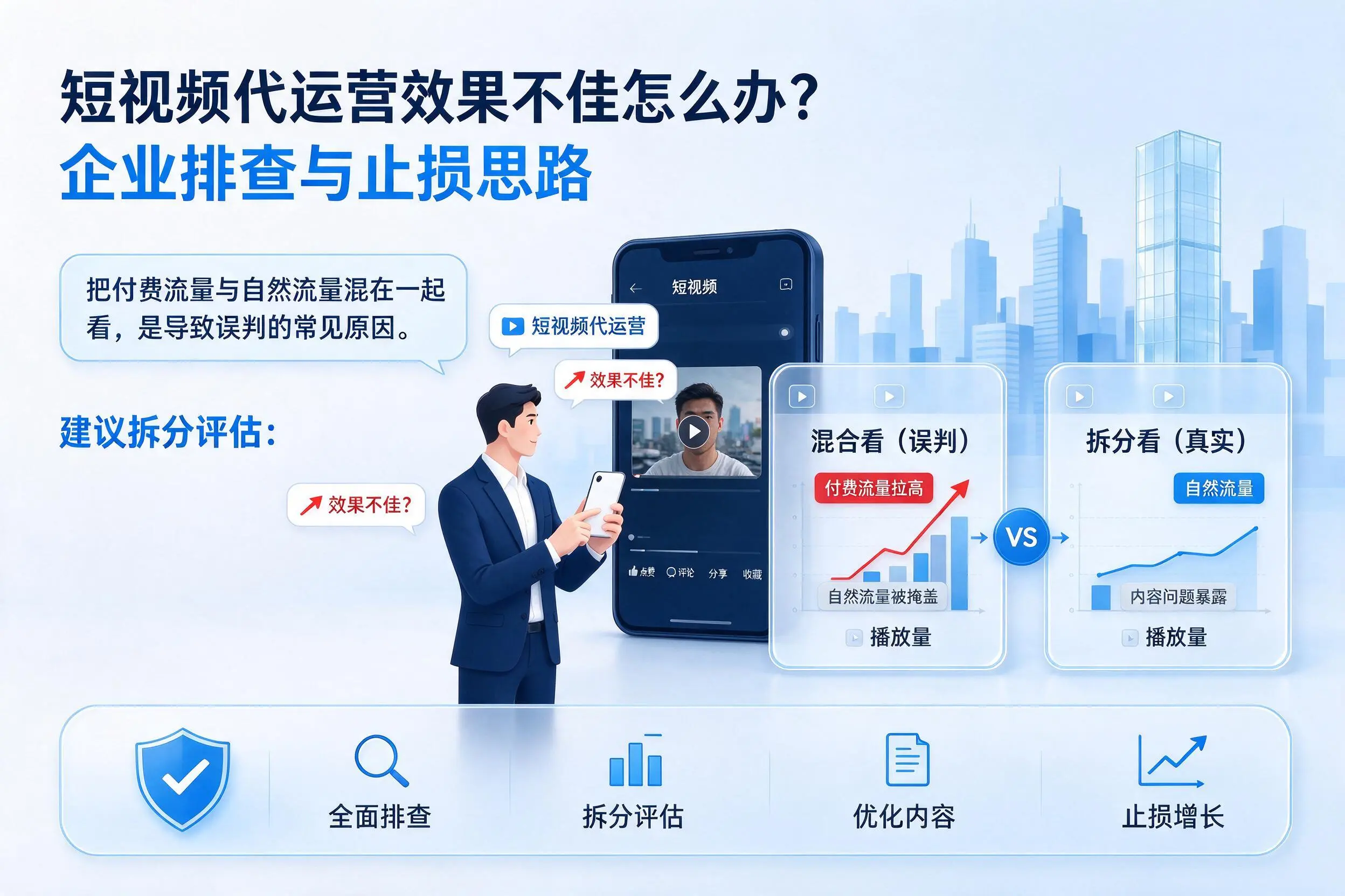 短视频代运营效果不佳怎么办?琼中企业排查与止损思路