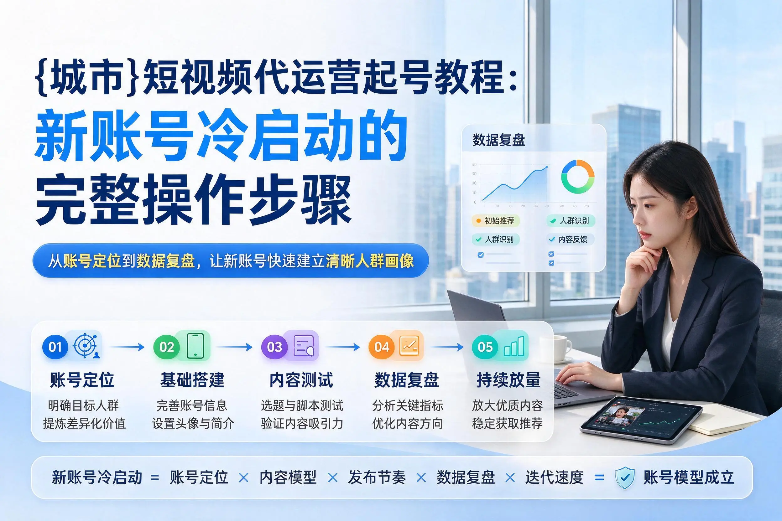 琼中短视频代运营起号教程:新账号冷启动的完整操作步骤