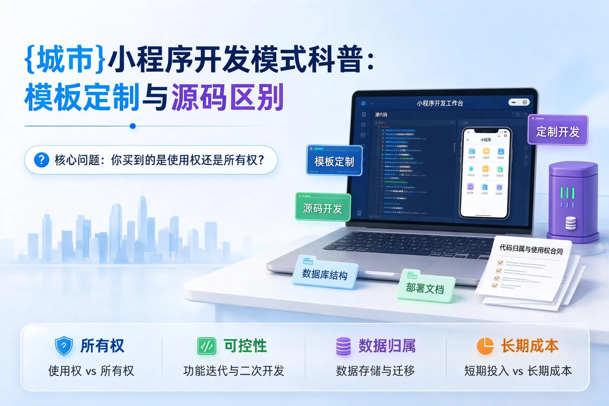 琼中小程序开发模式科普:模板定制与源码区别