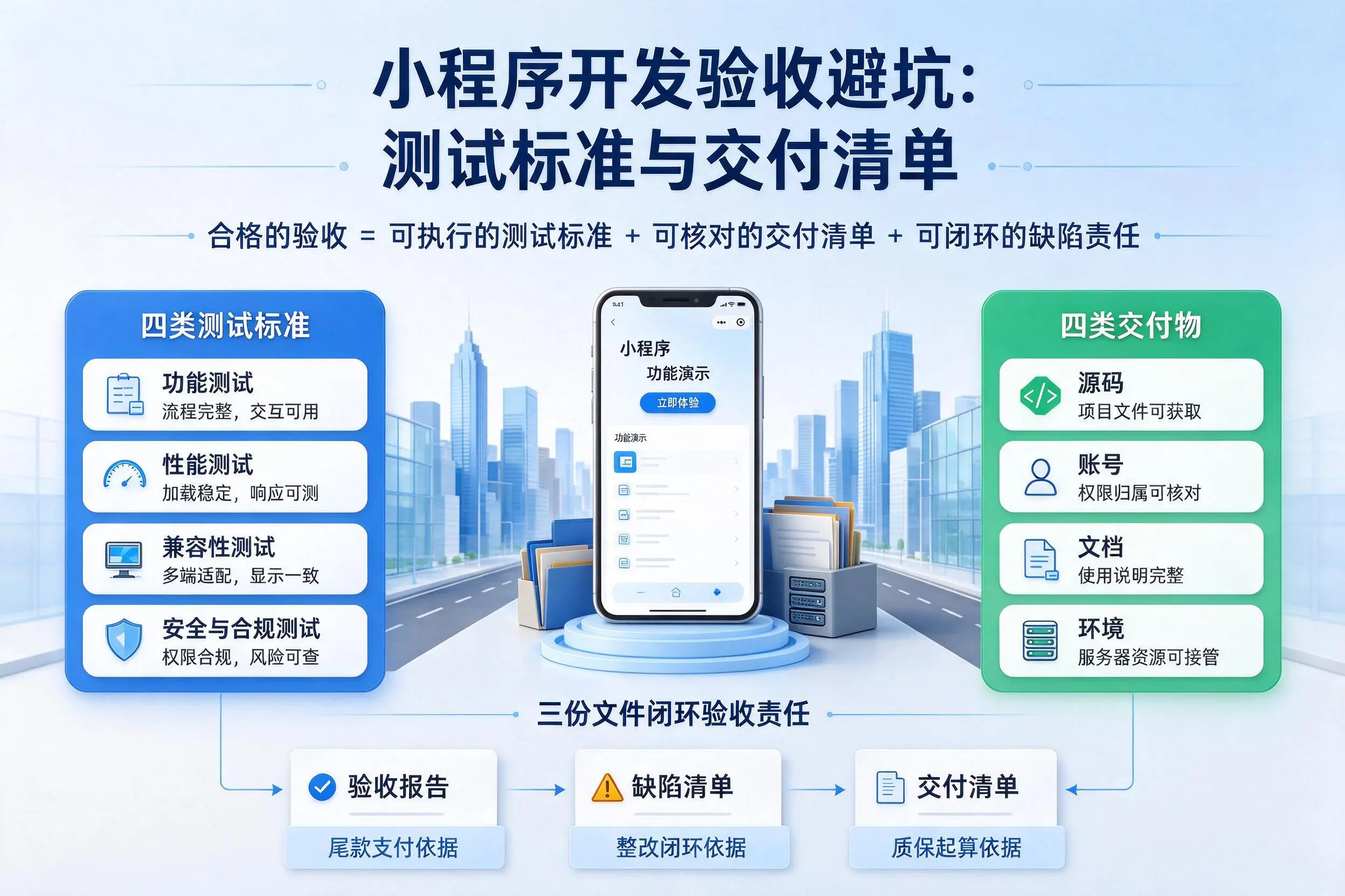 琼中小程序开发验收避坑:测试标准与交付清单