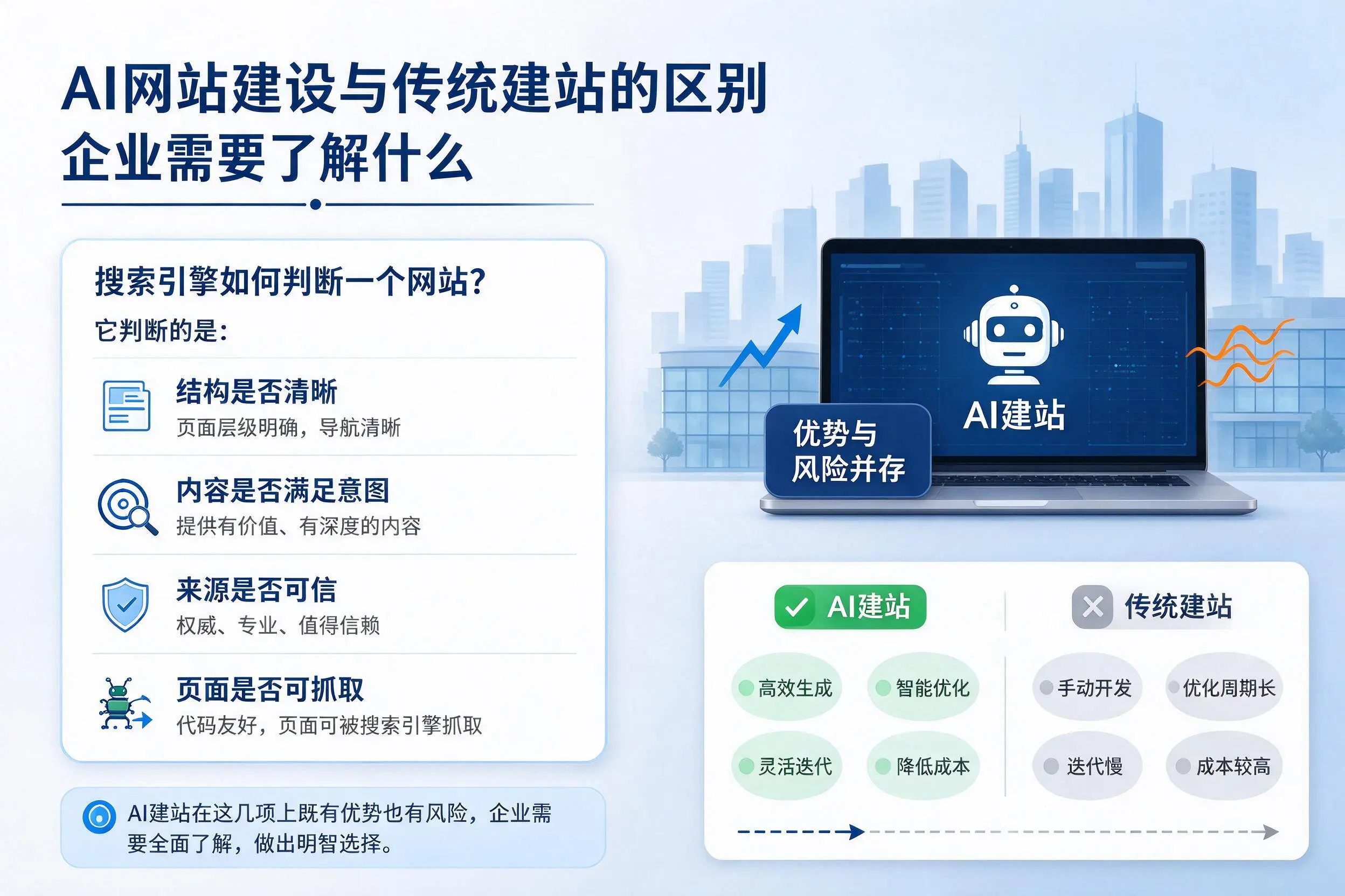AI网站建设与传统建站的区别，琼中企业需要了解什么
