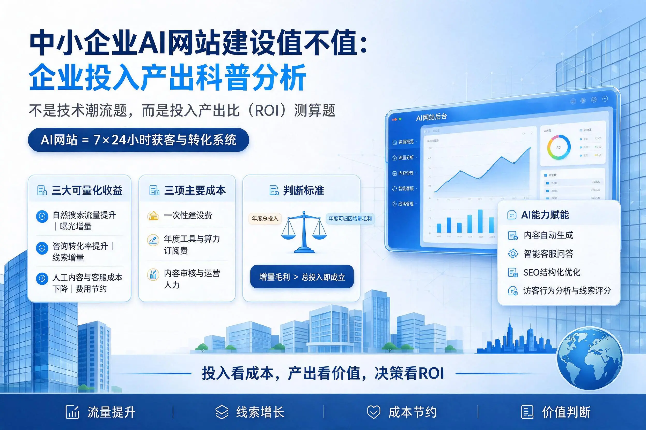中小企业AI网站建设值不值：琼中企业投入产出科普分析