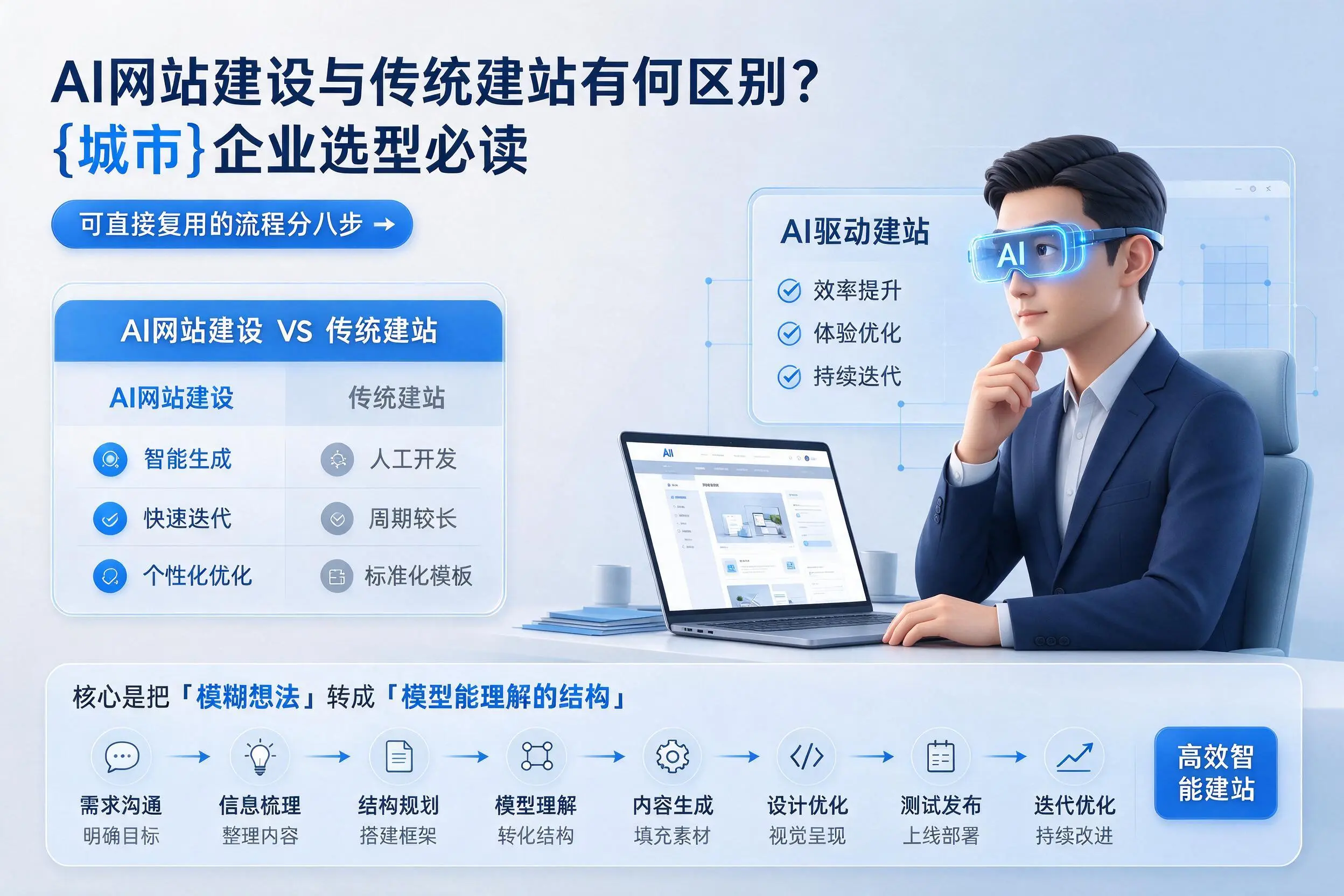 AI网站建设与传统建站有何区别?琼中企业选型必读