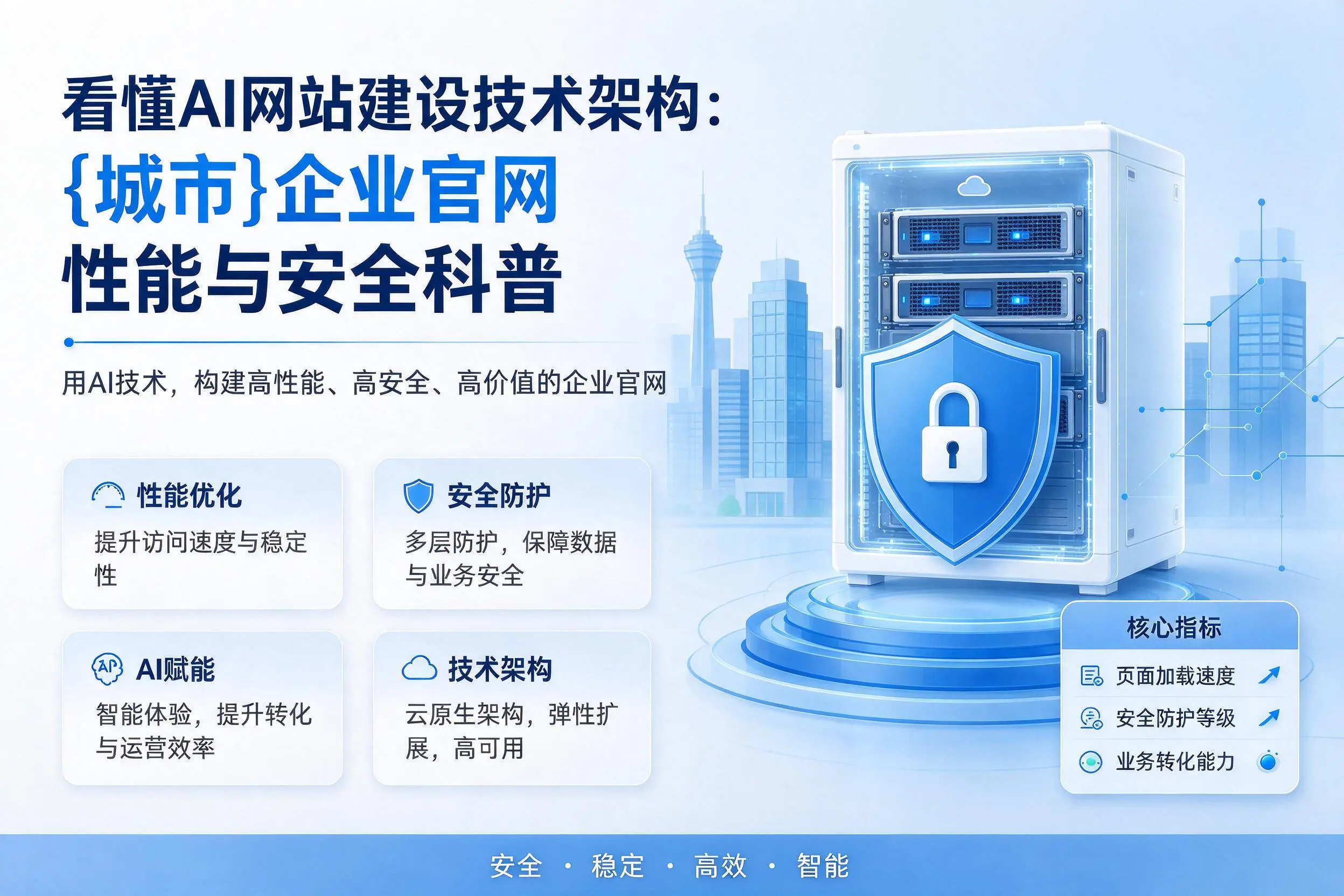 看懂AI网站建设技术架构:琼中企业官网性能与安全科普