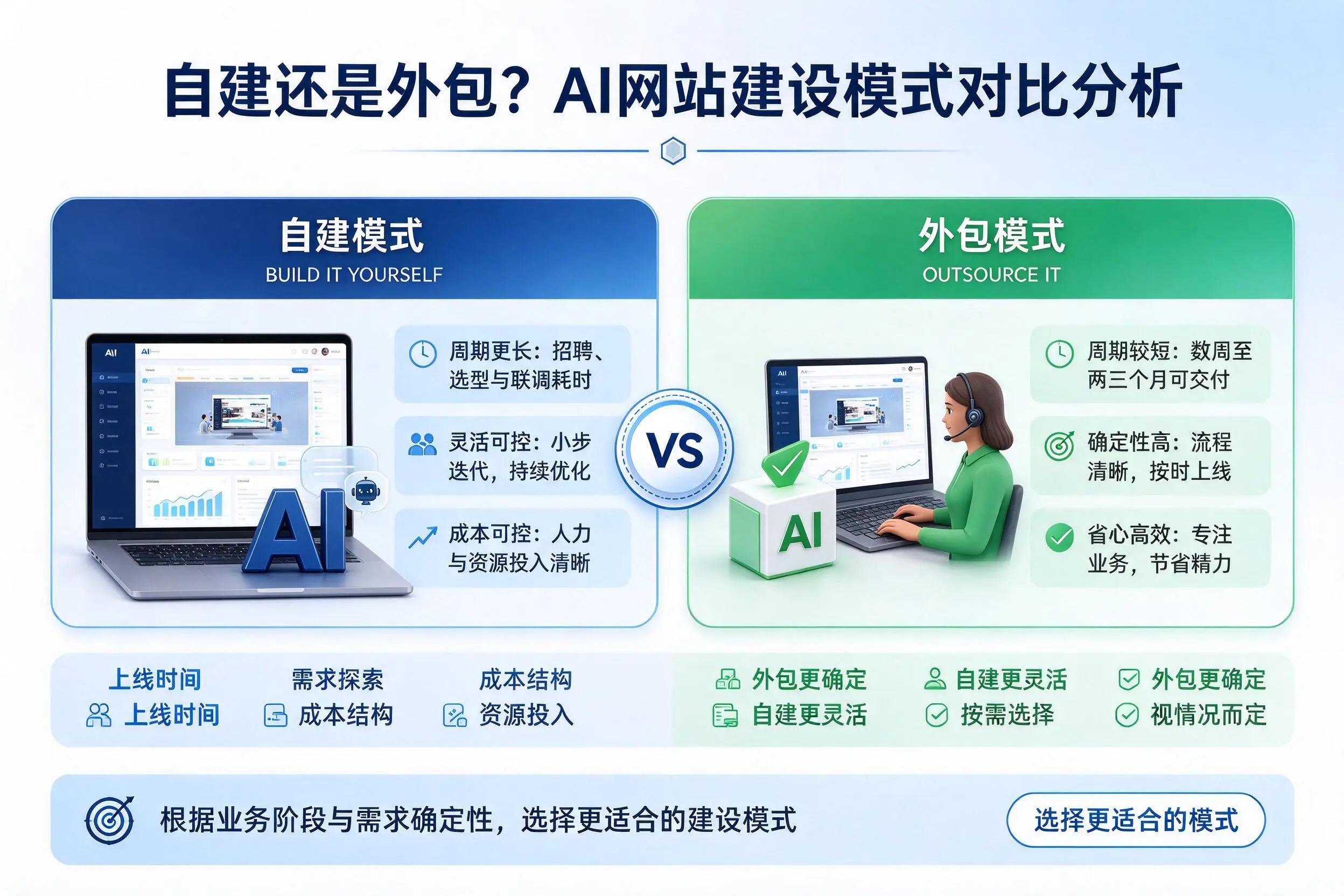 自建还是外包？琼中AI网站建设模式对比分析